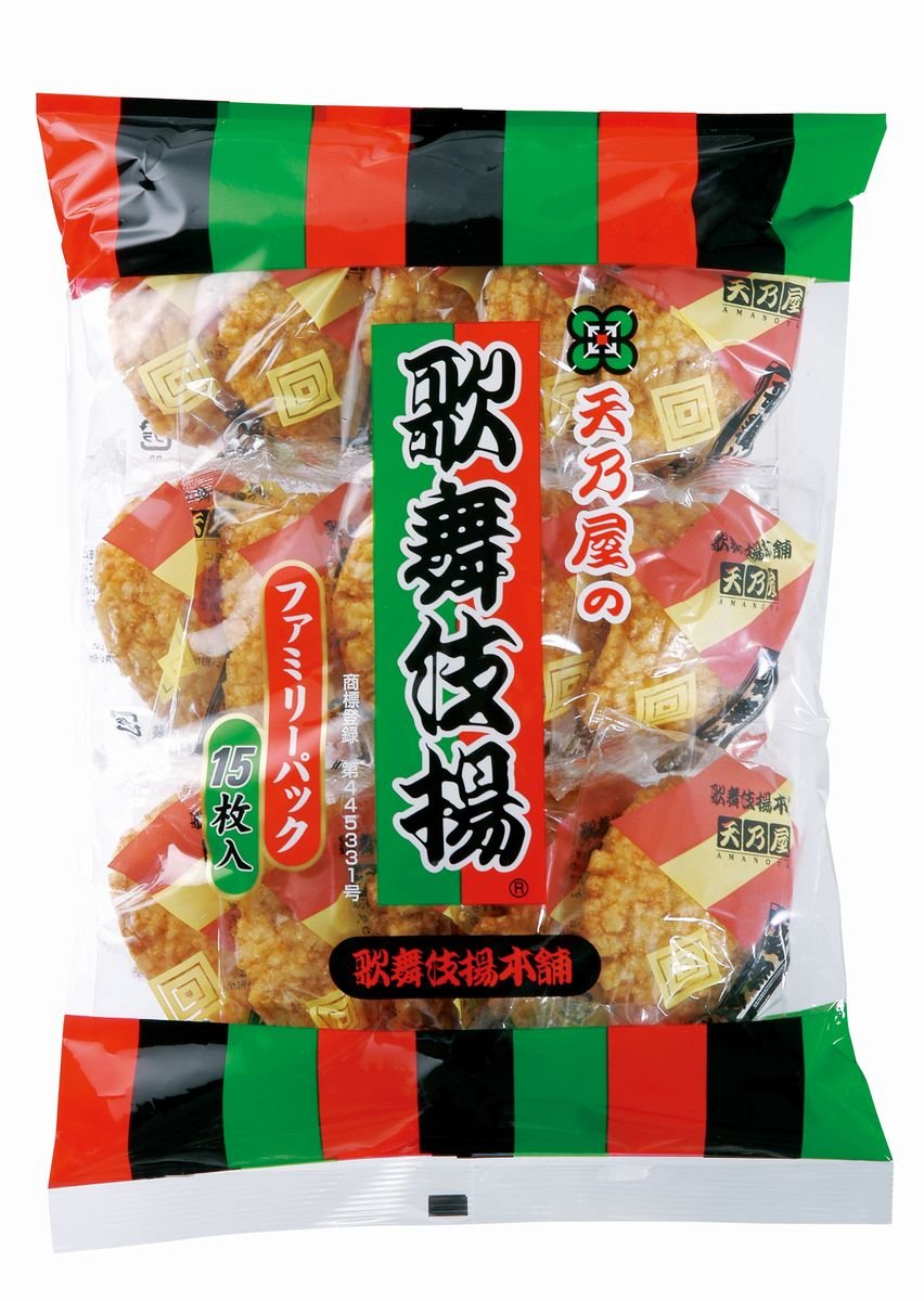 Amanoya Kabuki-age rice cracker – a crunchy, shareable Japanese snack.