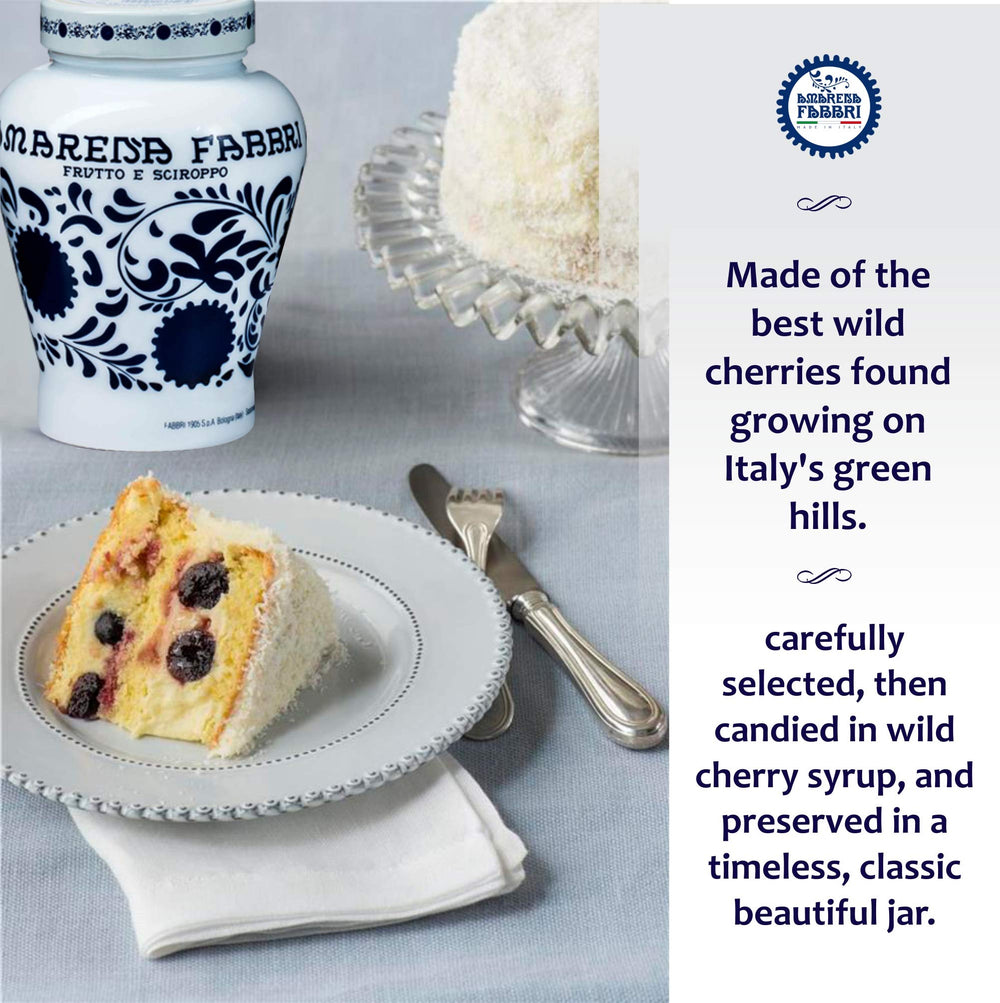 Amarena Fabbri Italian cherries topping gelato for dessert flair