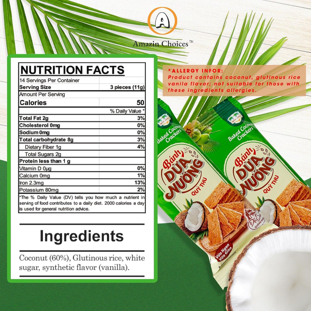 Amazin Choices COCO Crunch crackers showcase toasted coconut flavor and gluten-free crispness, great with coffee.