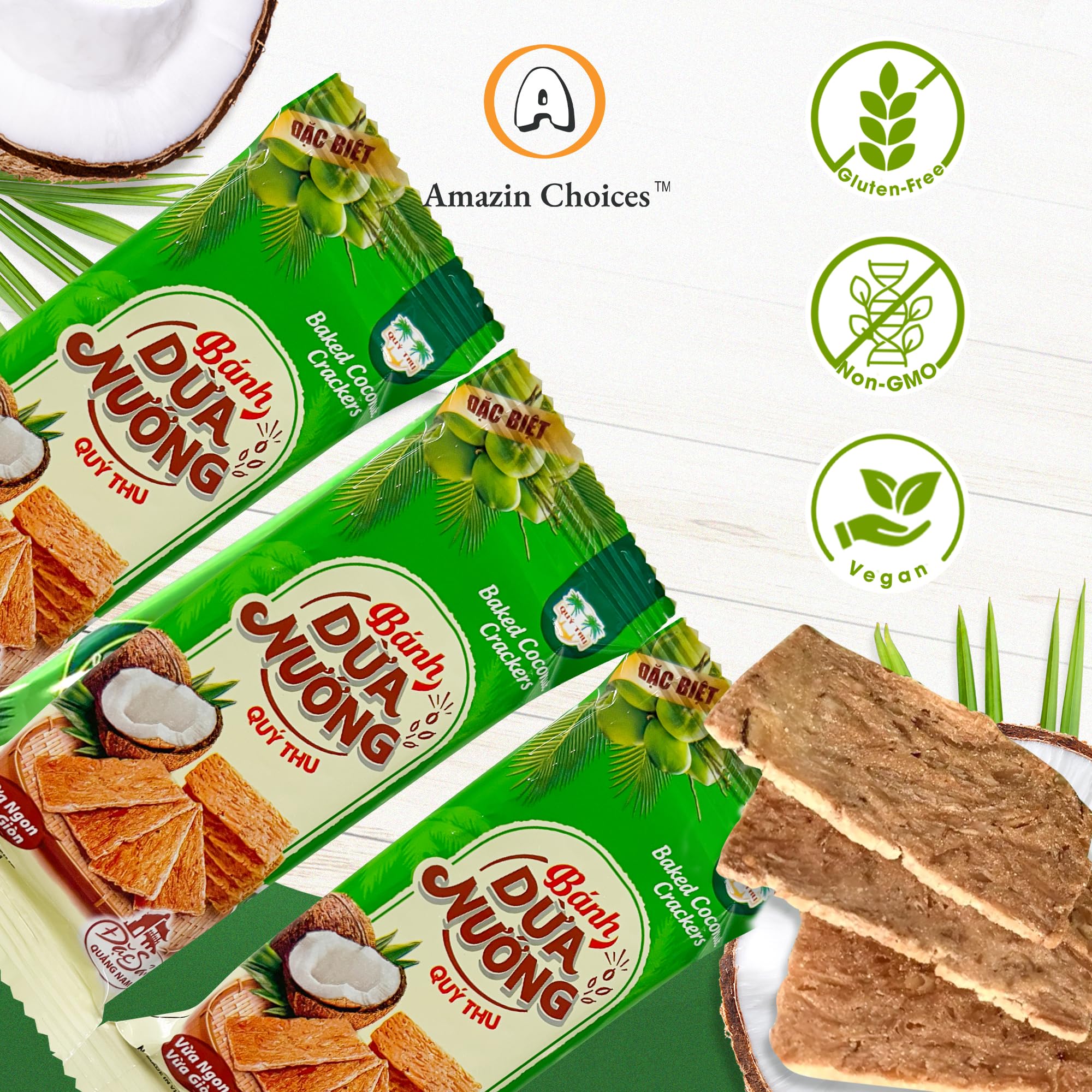 Crispy COCO Crunch coconut crackers served on a snack plate, perfect for sharing with tea.