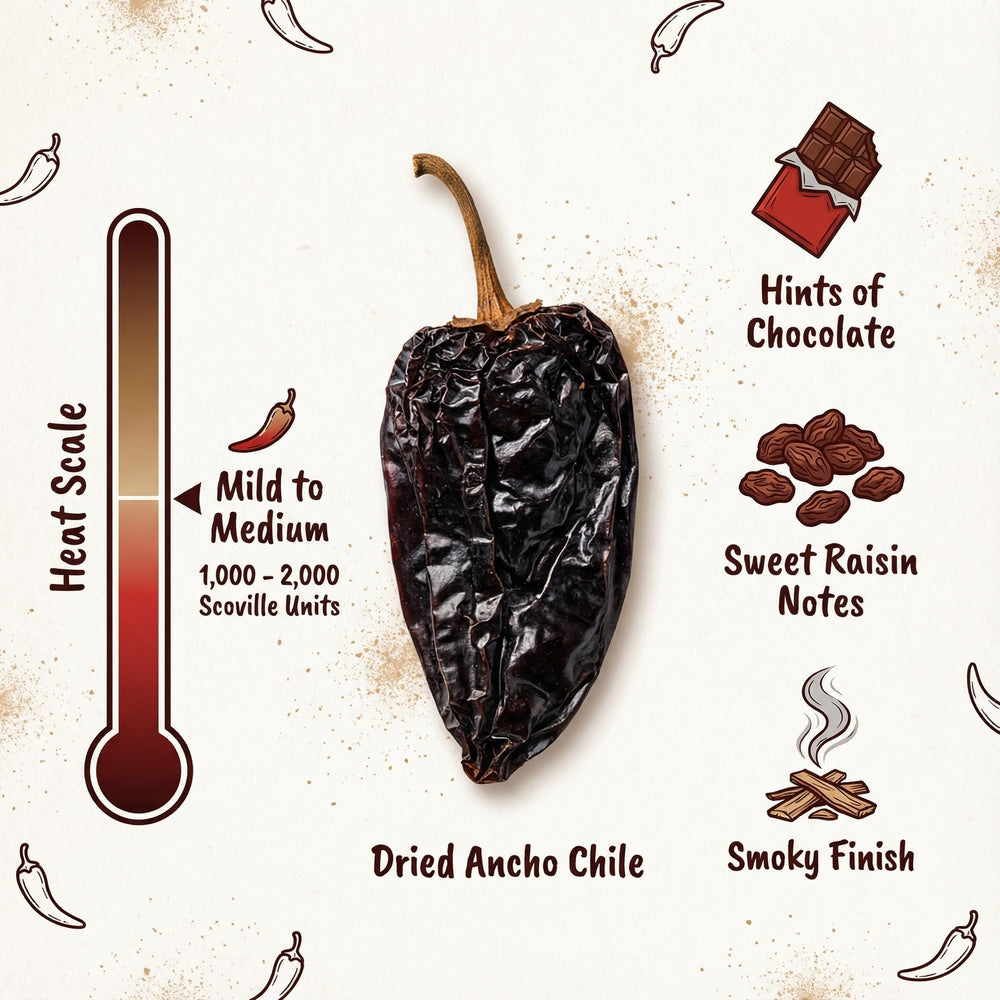 Amazing Chiles and Spices ancho chiles enrich mole sauce with rich color