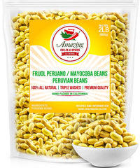 Amazing Chiles & Spices canary beans bag front — premium dried Peruvian beans for soups and stews.