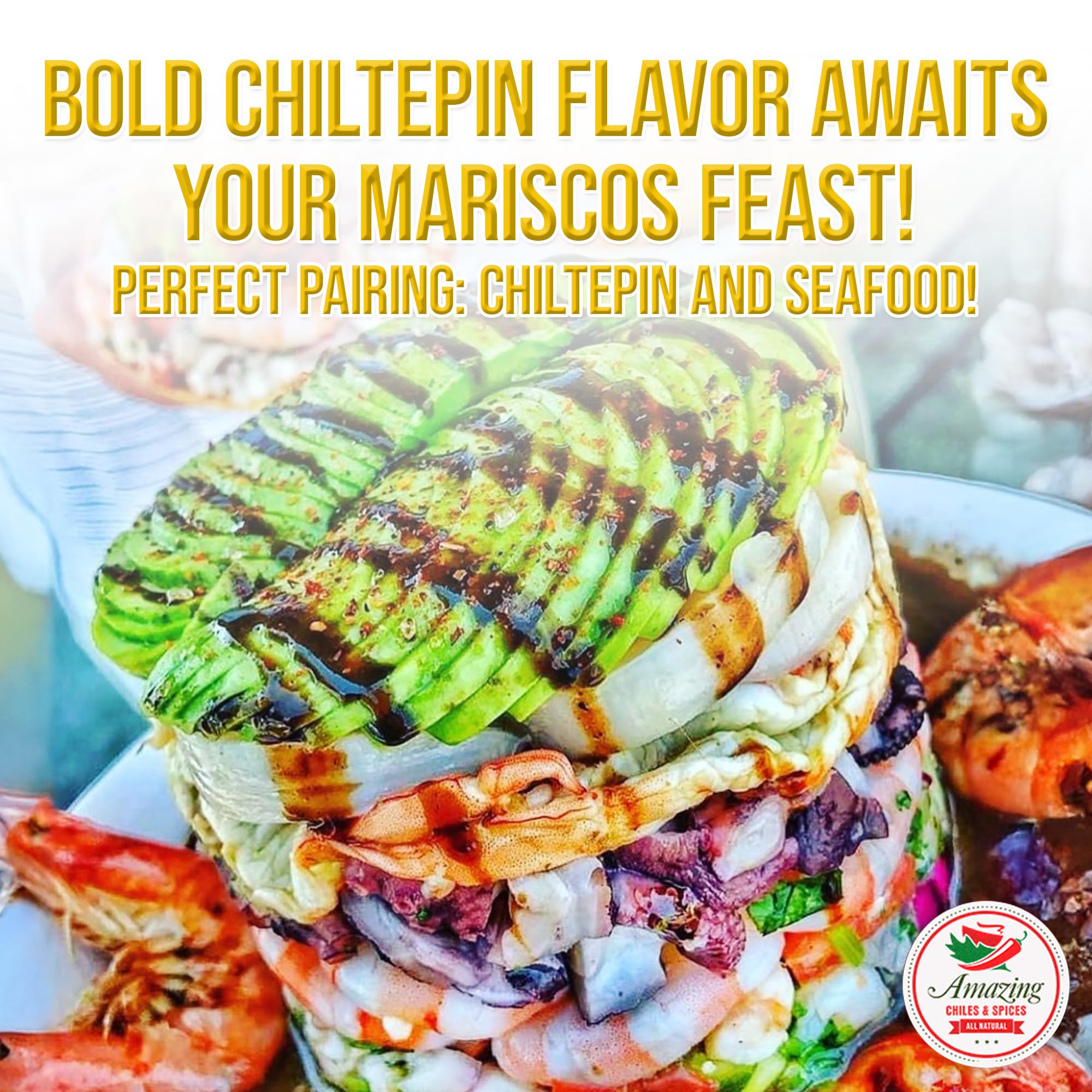 Amazing Chiles & Spices hand-packed peppers ensure consistent heat and aroma.