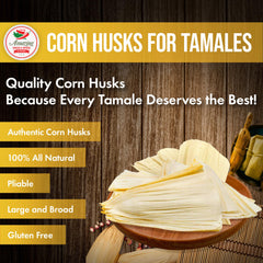 Amazing Chiles & Spices dry corn husks, premium quality for traditional tamales.