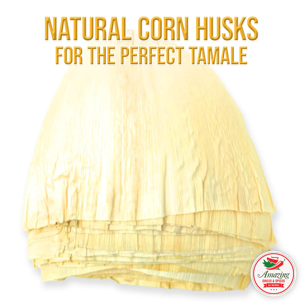 Amazing Chiles & Spices corn husks in use, flatten and fill for neat tamales.