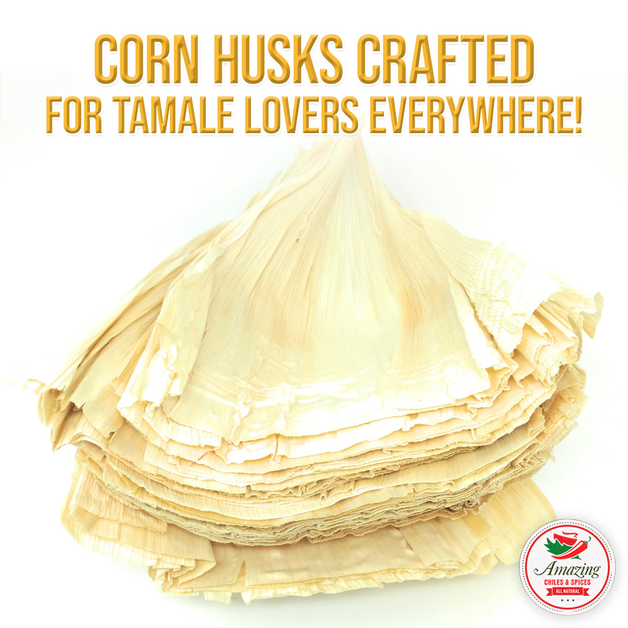 Amazing Chiles & Spices corn husks packaging, easy to store and reseal between uses.