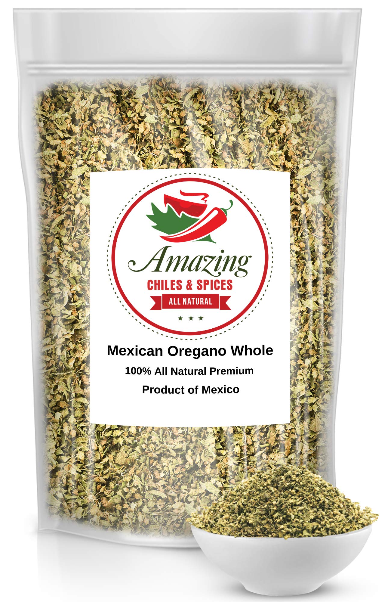 Amazing Chiles & Spices dried oregano leaves closeup highlighting aroma for recipes