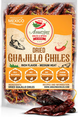 Amazing Chiles & Spices Guajillo chiles dried whole bag for authentic Mexican flavor.