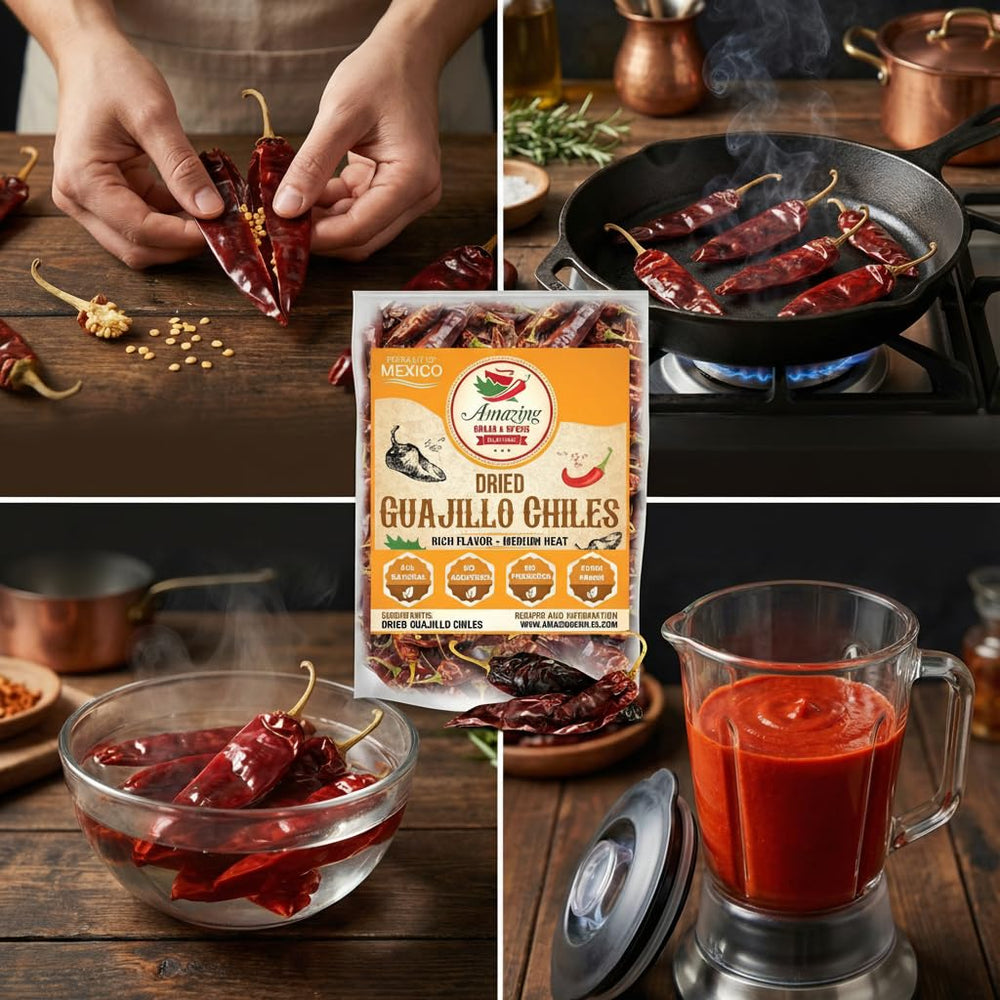 Amazing Chiles & Spices Guajillo chiles with no additives or preservatives.