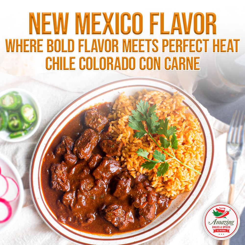 Amazing Chiles & Spices New Mexico Chili Powder versatile across Mexican and Southwestern recipes.