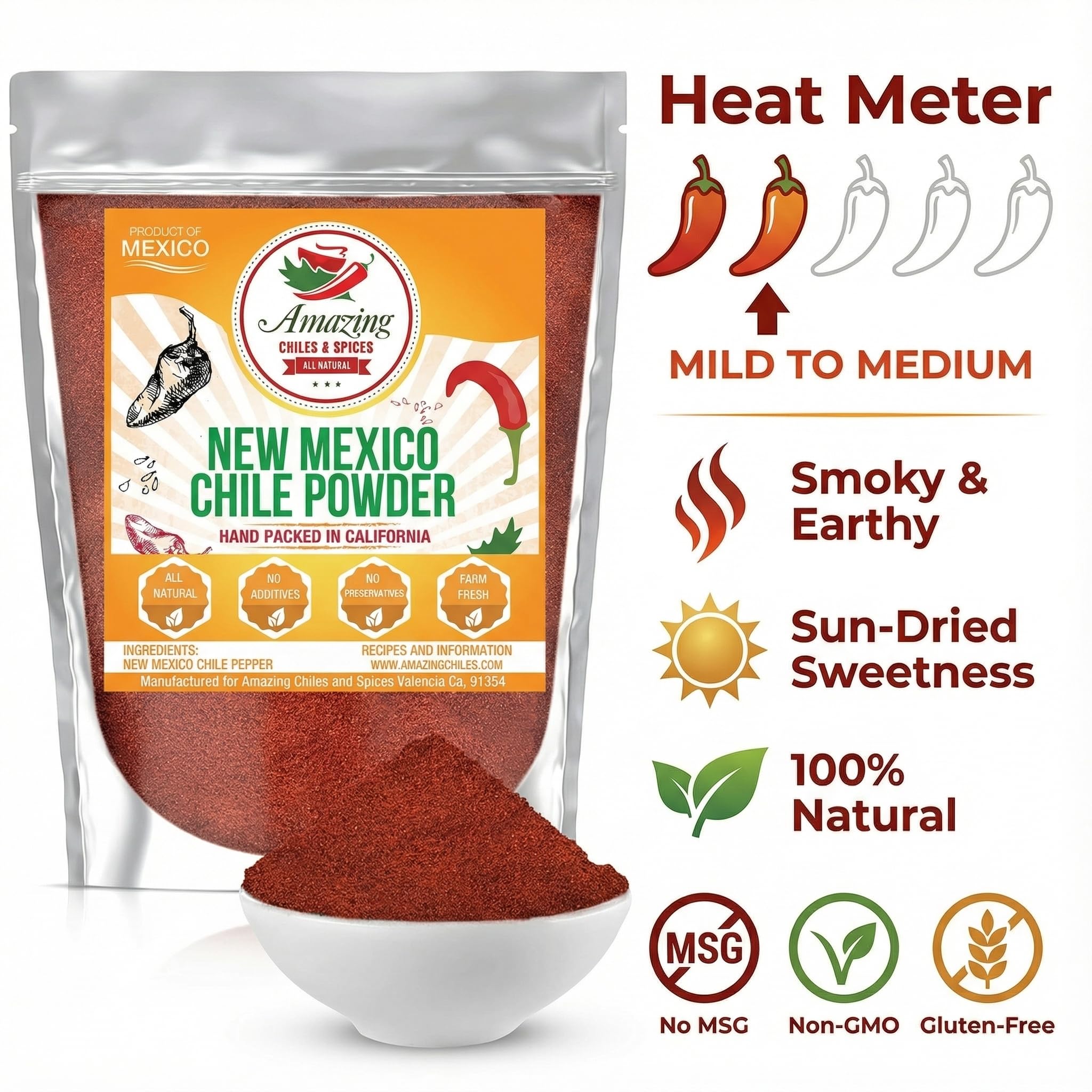 Amazing Chiles & Spices New Mexico Chili Powder perfect for stews and hearty dishes.