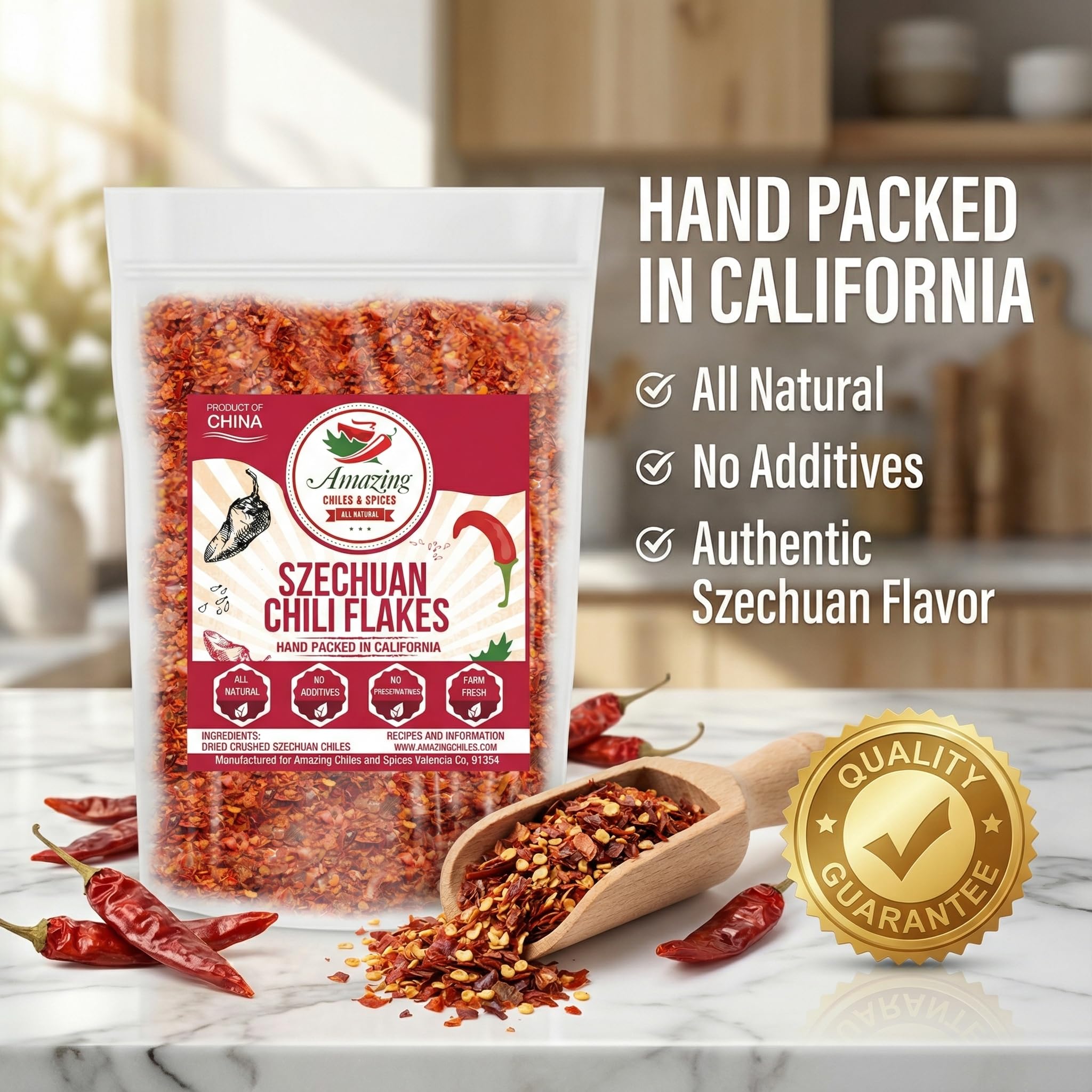 Amazing Chiles Sichuan Chili Flakes stirred into sauces enrich flavor complexity