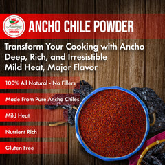 Amazing Chiles & Spices Ancho Chile Powder scoop close-up precise seasoning
