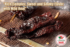 Amazing Chiles & Spices ancho chiles in a mole dish with deep color.