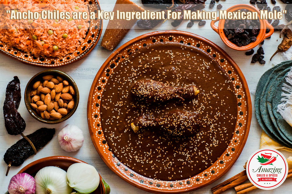 Amazing Chiles & Spices ancho chiles simmering sauce for salsa and enchiladas.