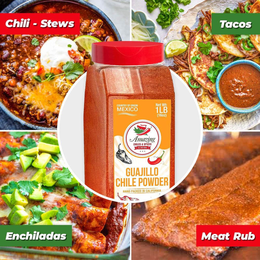 Amazing Chiles & Spices arbol powder bag close up for bold heat.