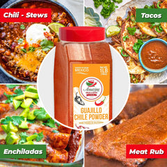 Amazing Chiles & Spices arbol powder bag close up for bold heat.