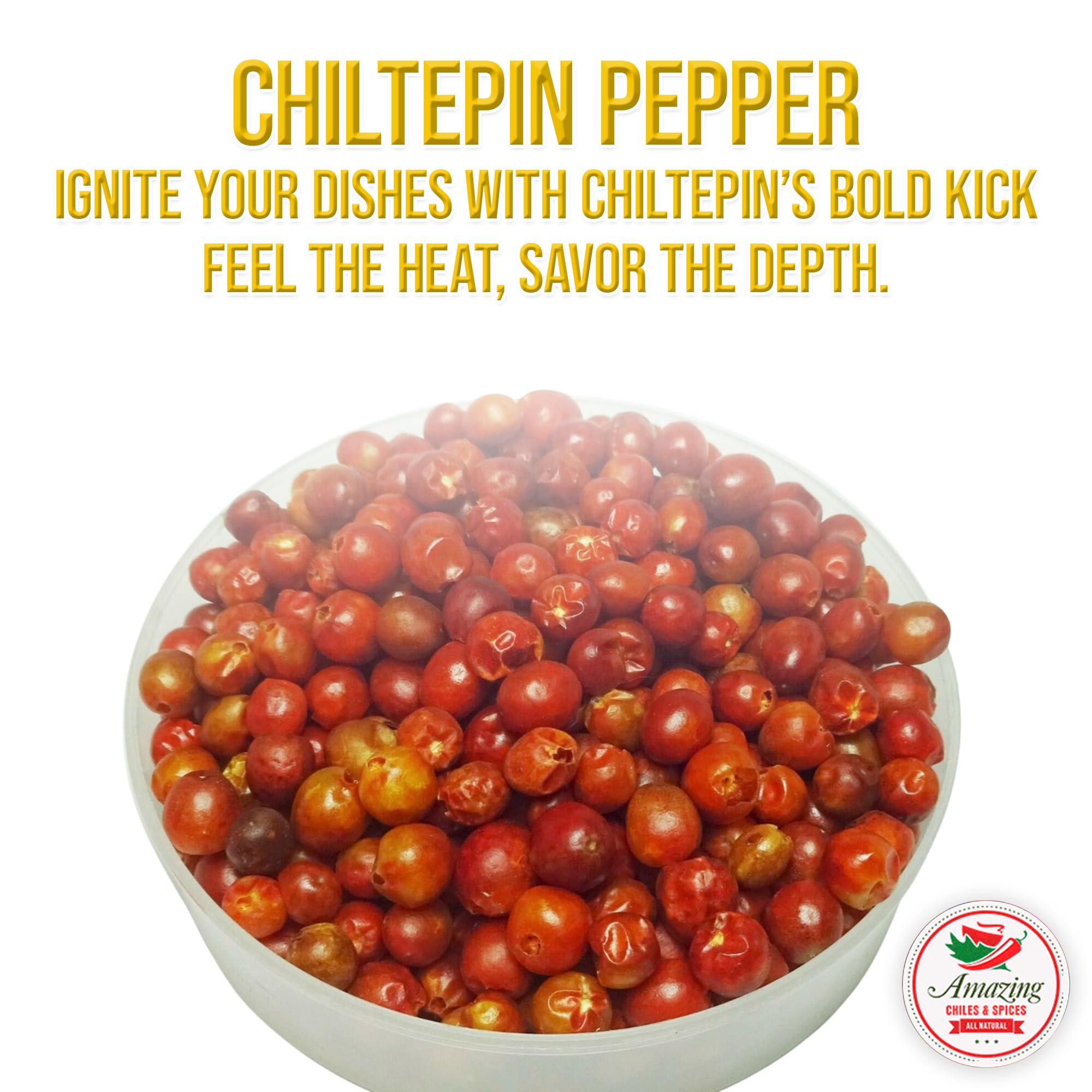 Amazing Chiles & Spices chiltepin peppers in seafood pairing, adds smoky depth.