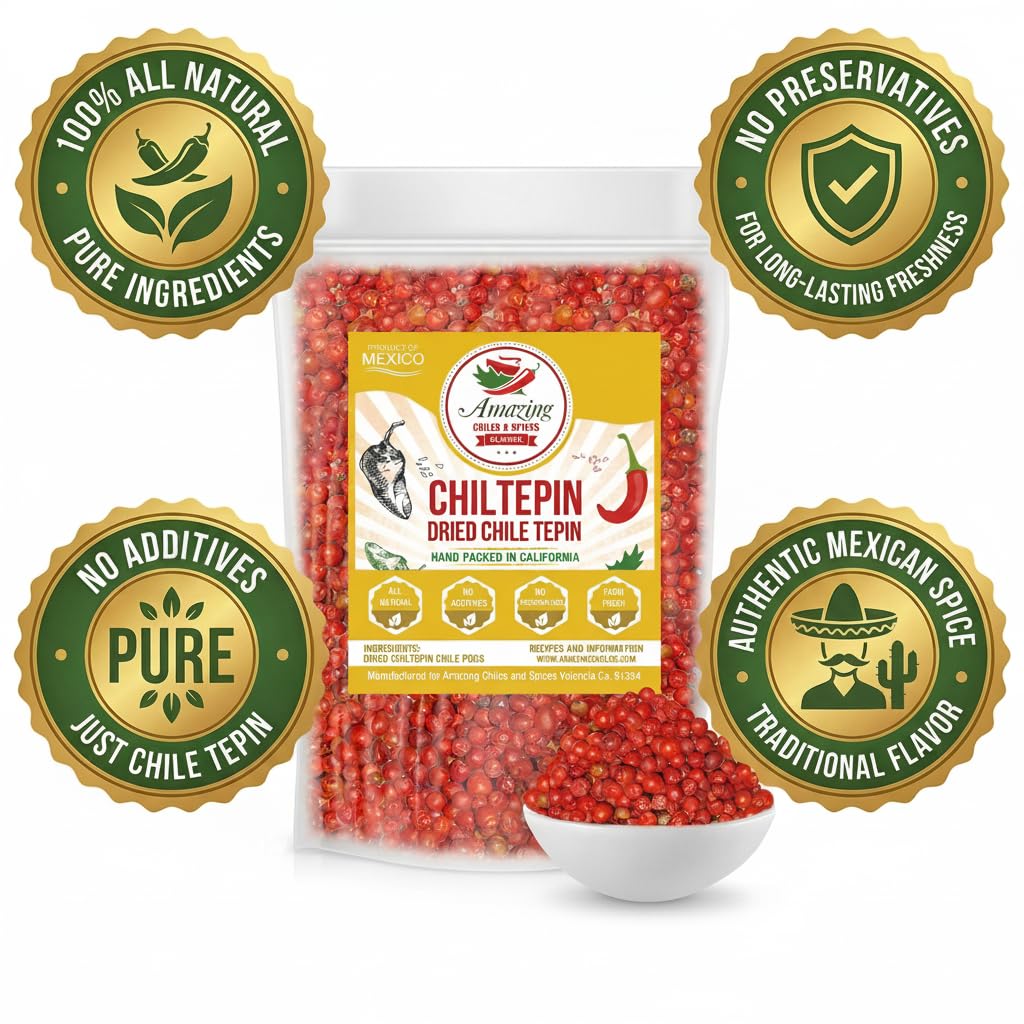 Amazing Chiles and Spices authentic Chil tepin flavor profile.