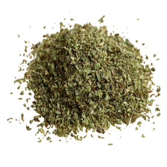 Amazing Chiles & Spices dried oregano leaves in bowl enhances flavor for marinades and sauces.