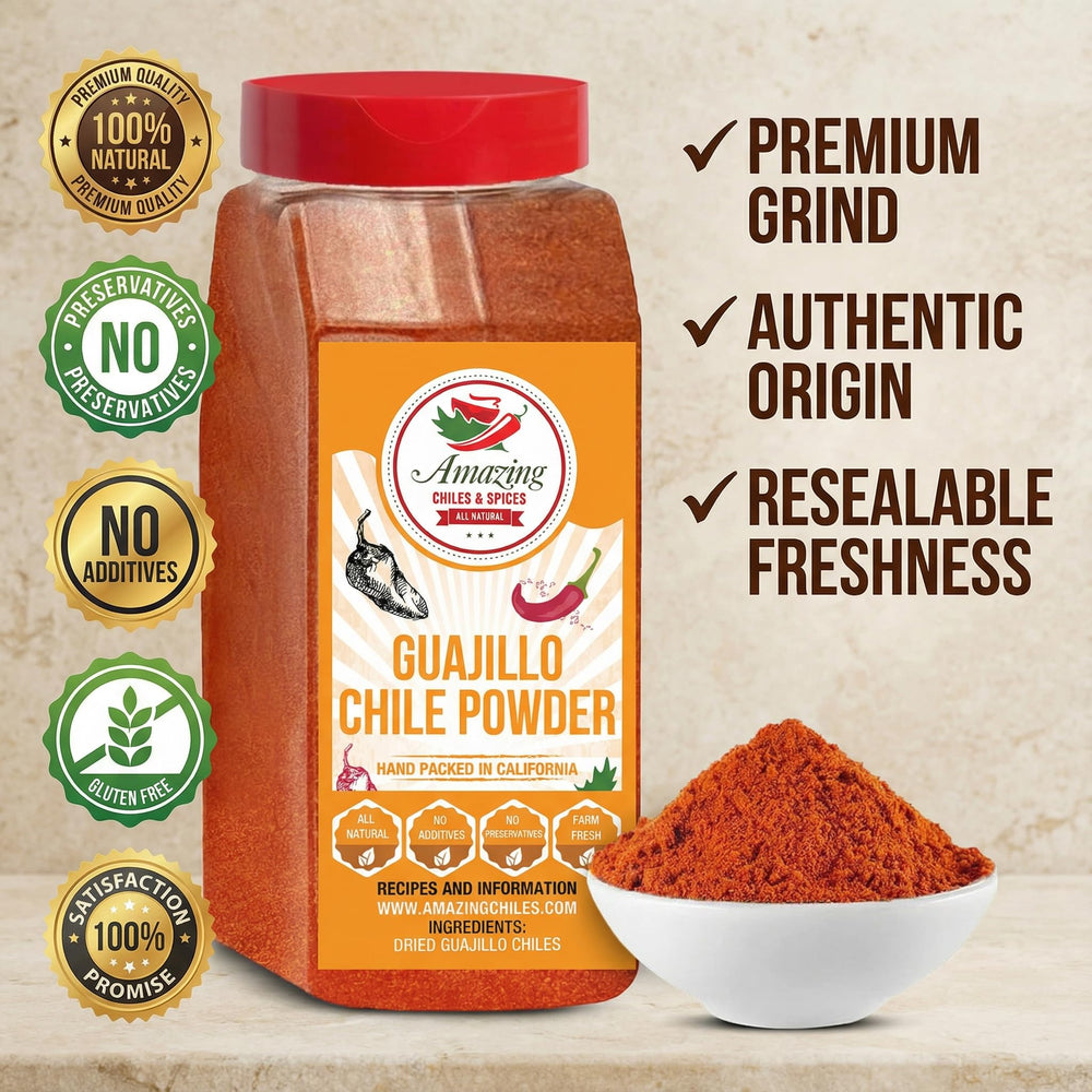 Measuring spoon with Amazing Chiles & Spices Guajillo Powder