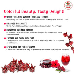 Glass of iced hibiscus tea made with Amazing Chiles & Spices flowers