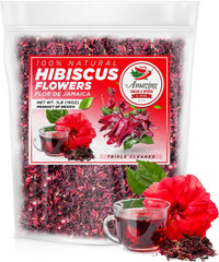 Amazing Chiles & Spices hibiscus flowers 2lb pack ready for hot or cold tea.