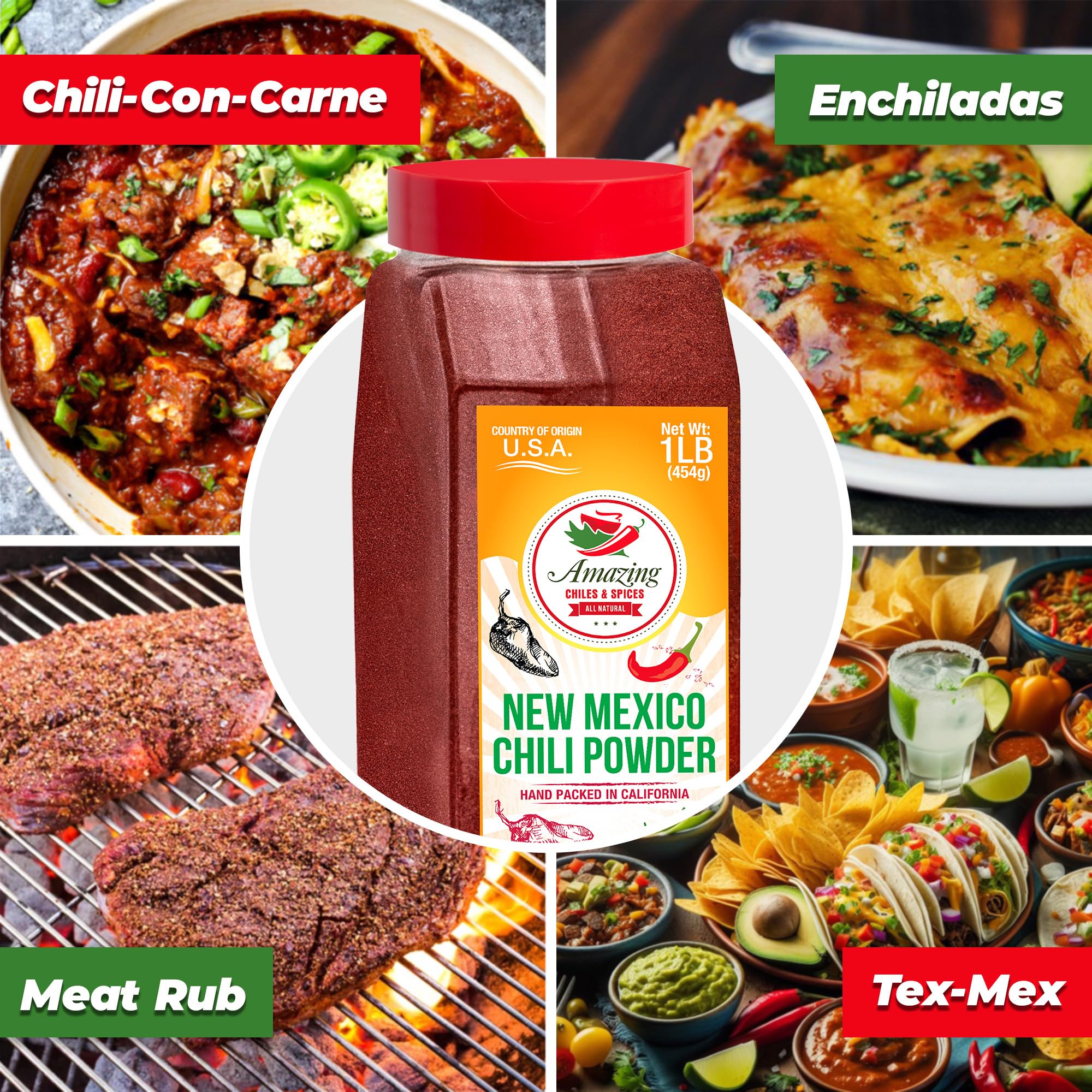 New Mexico chili powder powder texture closeup for even distribution in soups.