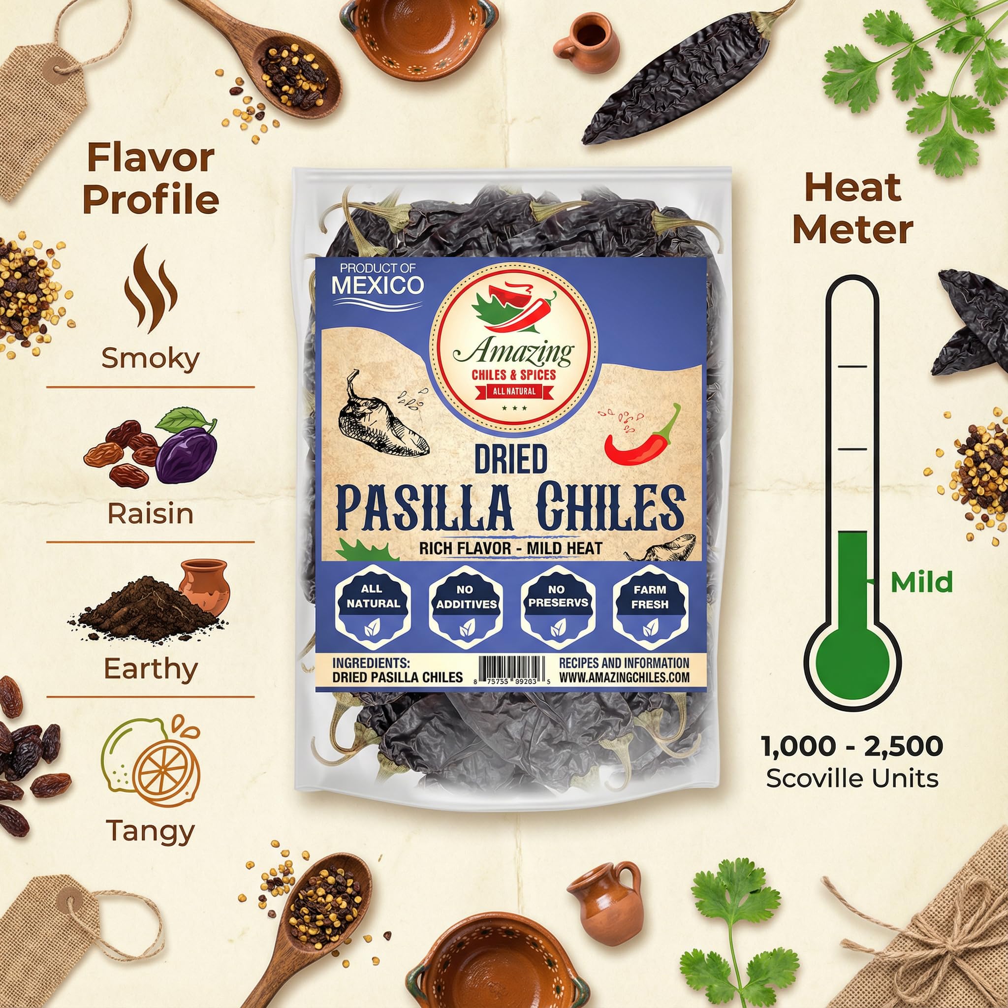 Amazing Chiles and Spices pasilla chiles dried smoky depth