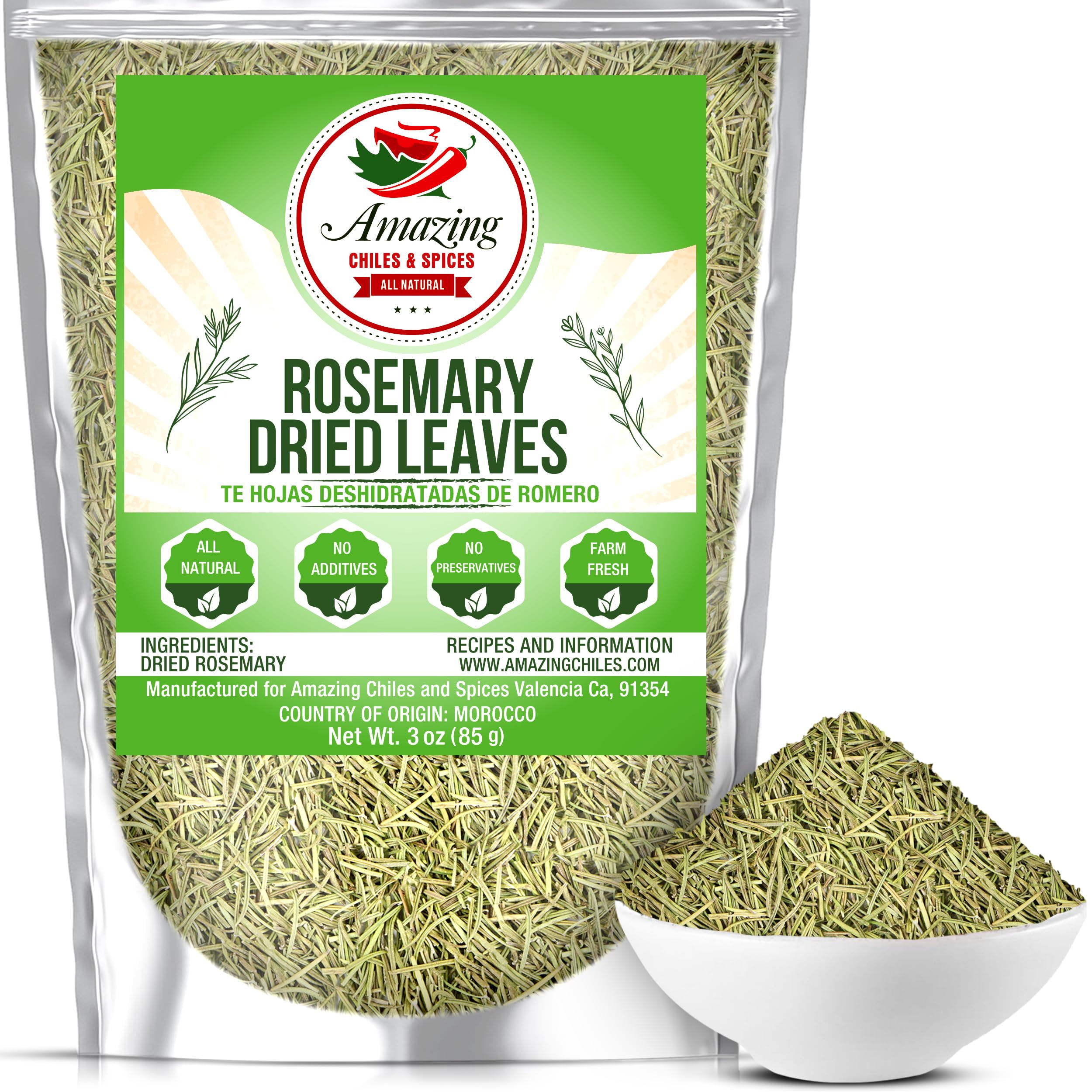 Amazing Chiles & Spices resealable herb pouch keeps aromas fresh longer
