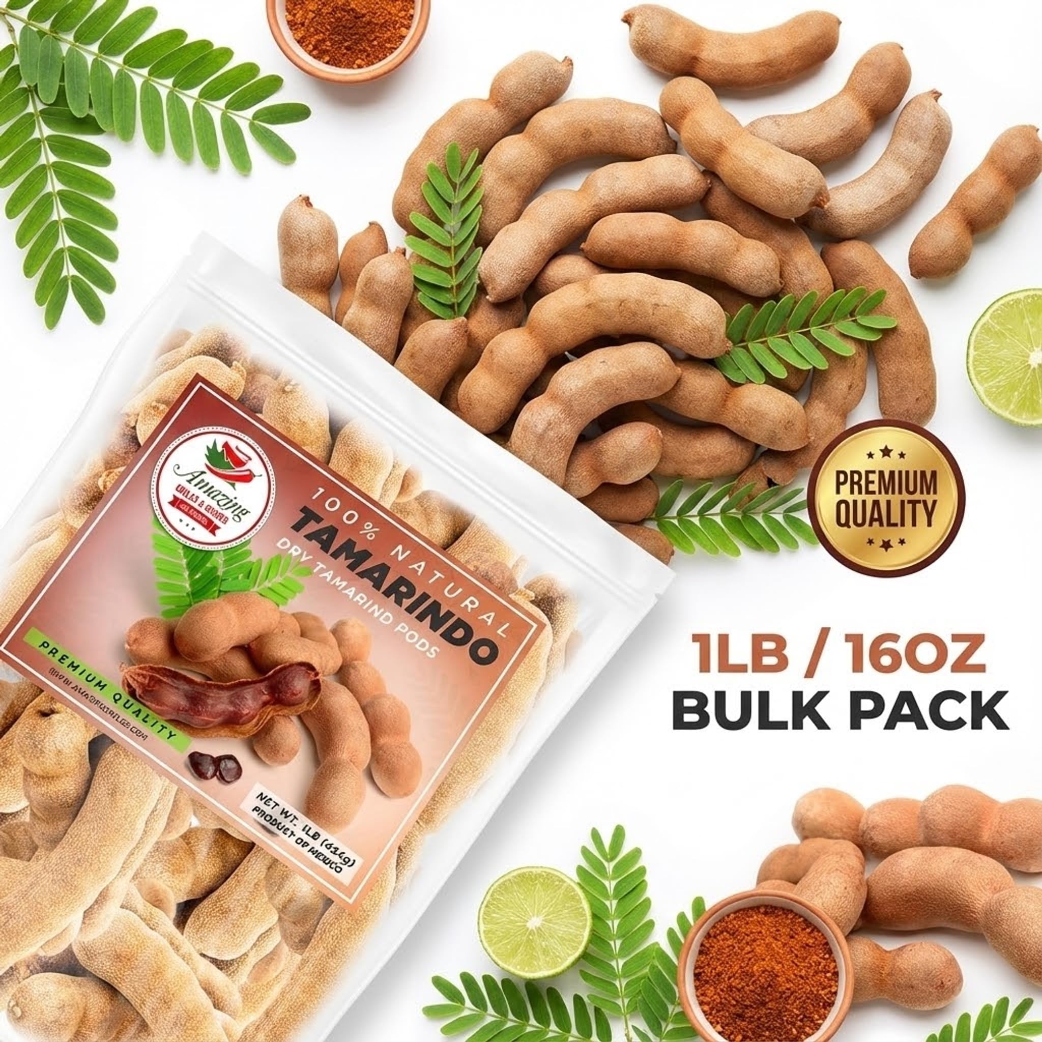 Amazing Chiles & Spices 16oz resealable bag keeps tamarind ready.