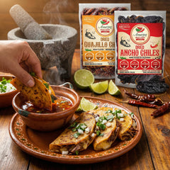 Amazing Chiles and Spices variety pack box showcasing three peppers for versatile cooking.