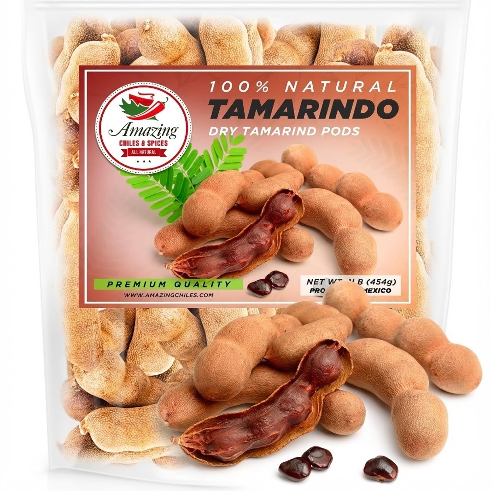 Amazing Chiles & Spices whole tamarind pods for authentic dishes.