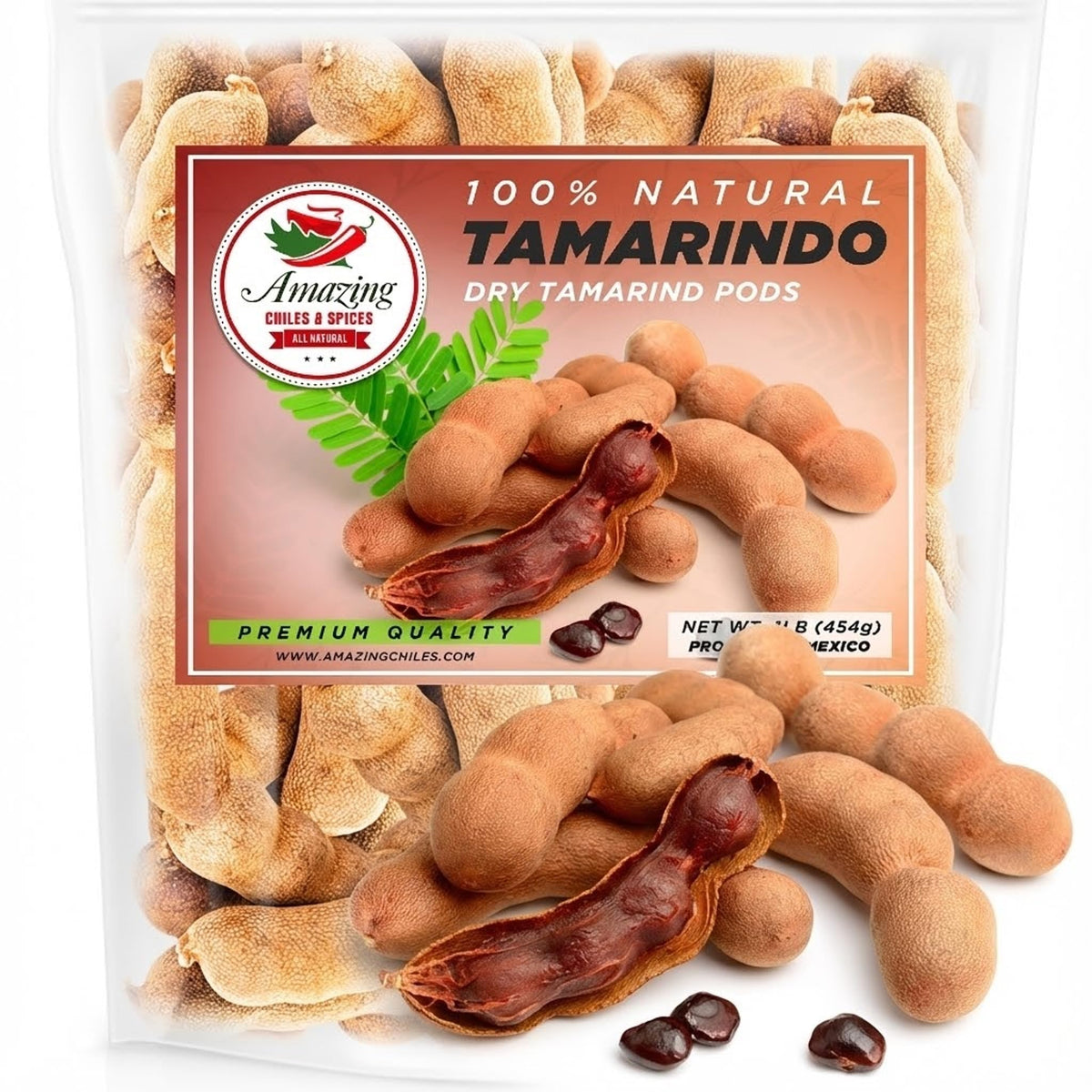 Amazing Chiles & Spices whole tamarind pods for authentic dishes.