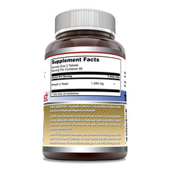 Bottle pour demonstrates easy daily use of Amazing Formulas brewer's yeast tablets.