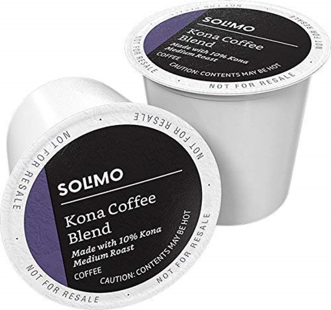 Solimo Kona Blend pods pack with balanced flavor for daily coffee
