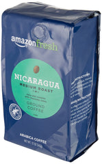 Amazon Fresh Arabica Nicaragua beans close-up highlighting quality beans for smooth flavor