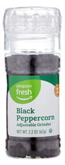 Amazon Fresh black pepper grinder 2.2 oz with adjustable grind for fresh flavor