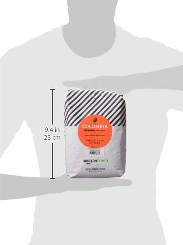 Amazon Fresh Colombia coffee on a kitchen counter ready for daily brews.