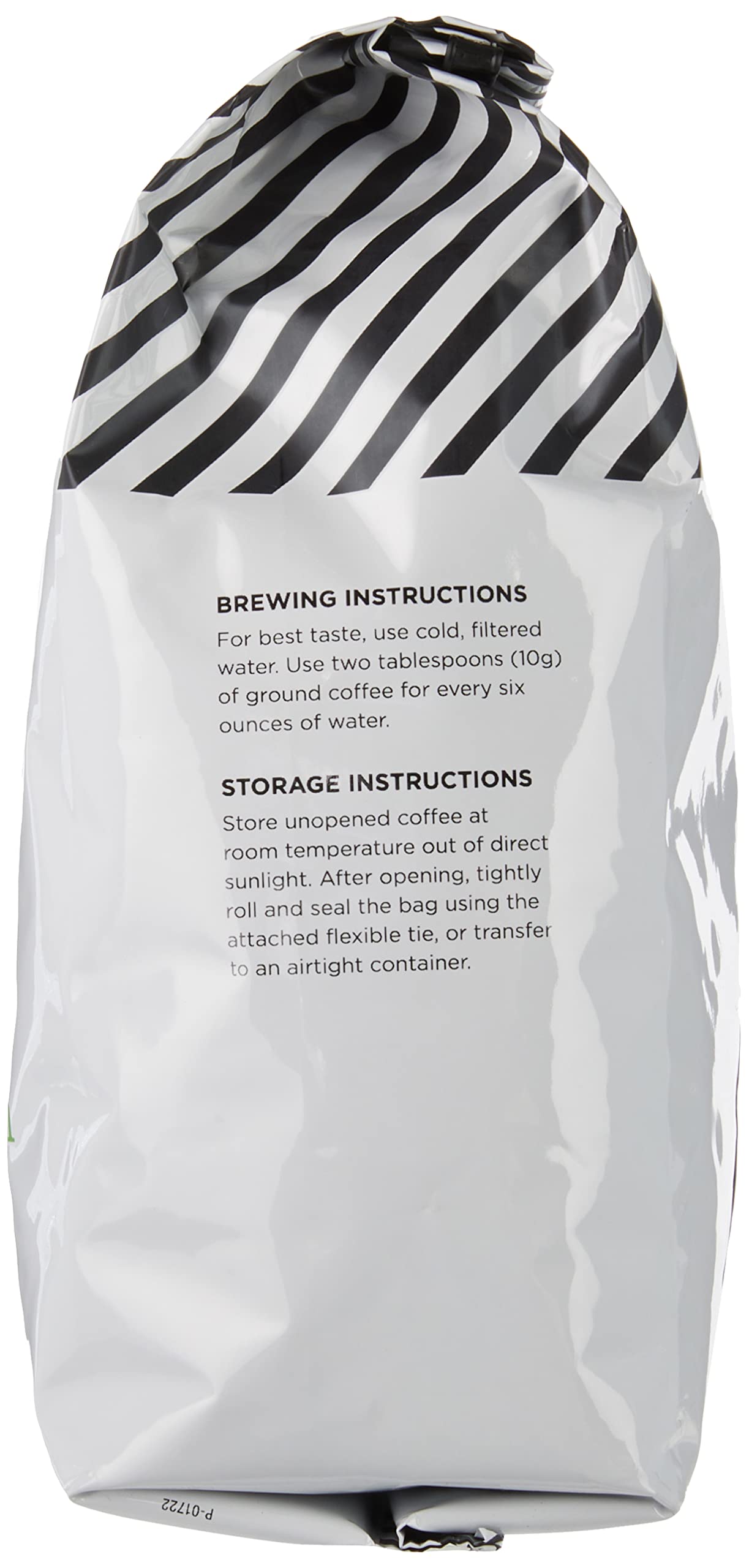 Amazon Fresh Colombia ground coffee brewed into a steaming cup