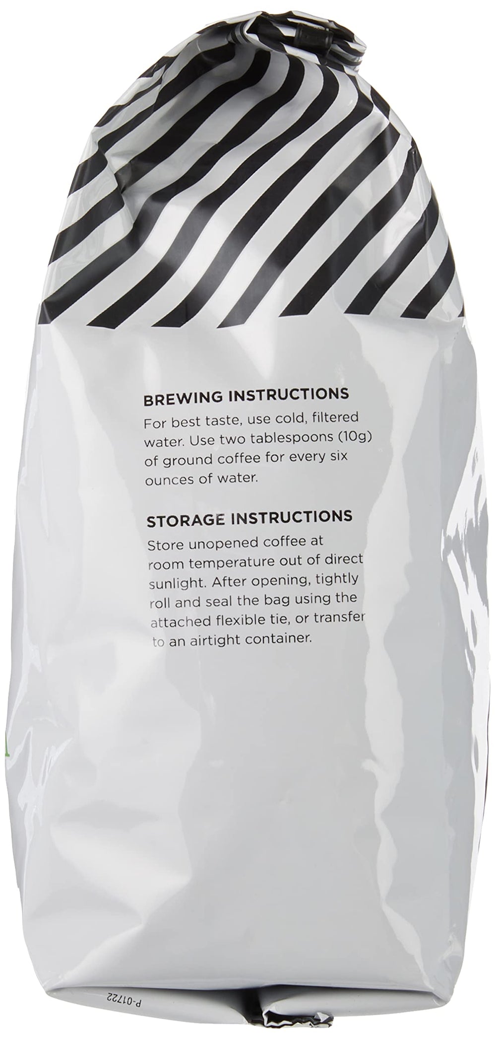 Amazon Fresh Colombia ground coffee brewed into a steaming cup