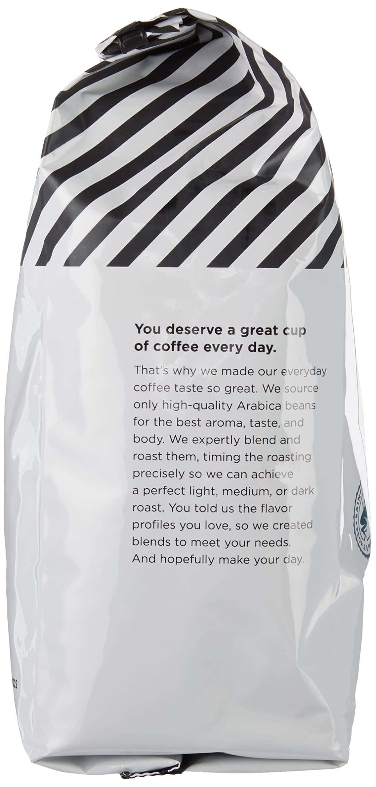 Amazon Fresh Colombia ground coffee texture close-up