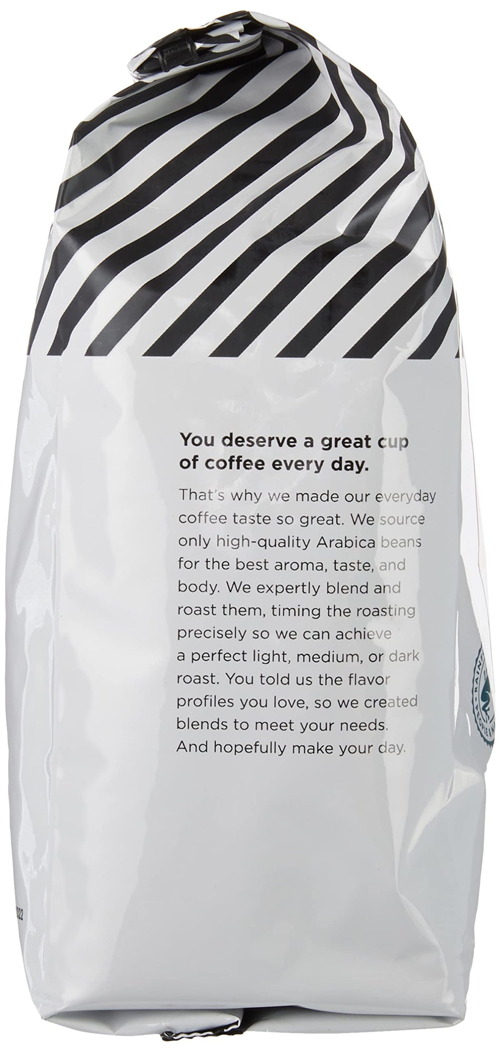 Amazon Fresh Colombia ground coffee texture close-up