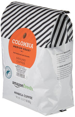 Amazon Fresh Colombia roasted beans close-up with rich aroma