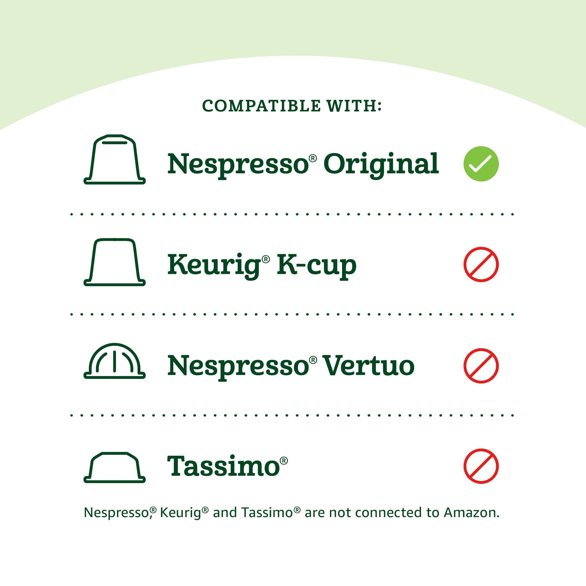 Close-up of Amazon Fresh Espresso Decaffeinato dark roast capsules in use
