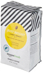 Amazon Fresh Just Bright light roast 12-ounce package for easy mornings