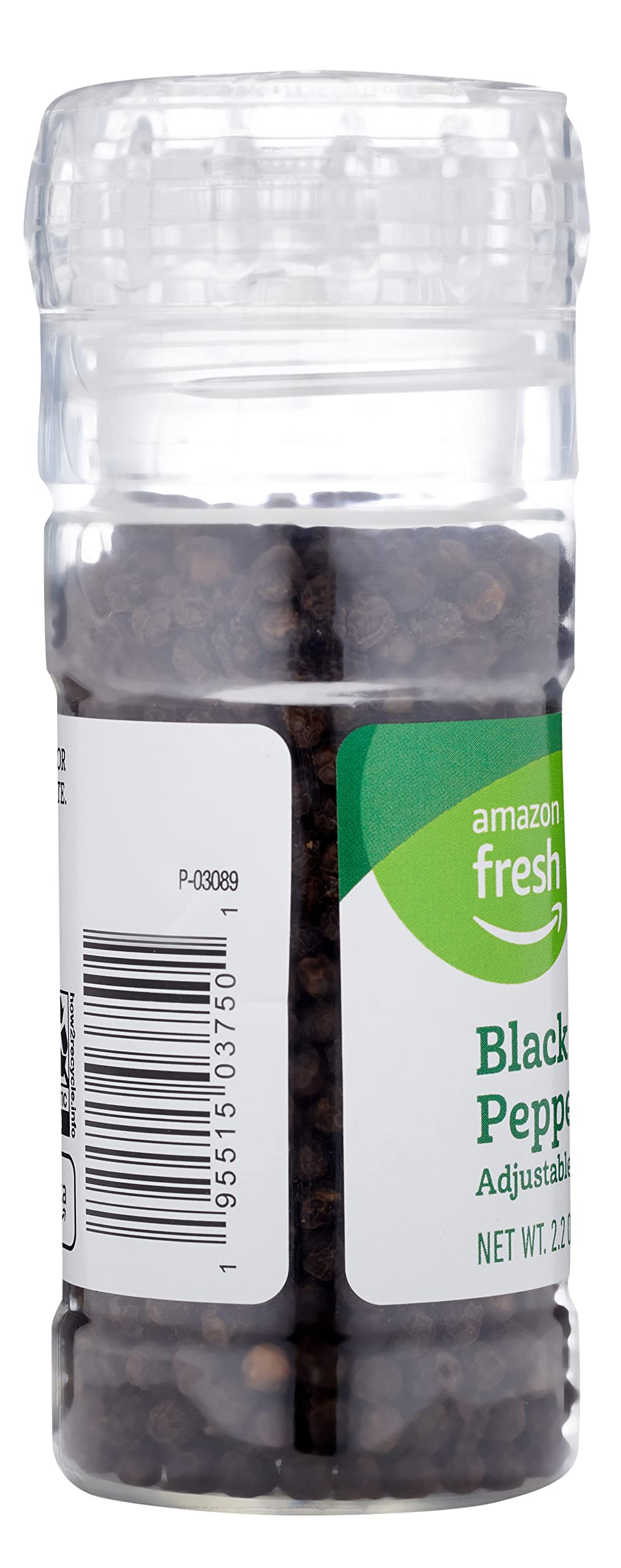 Amazon Fresh pepper grinder packaging with label for quick quality identification