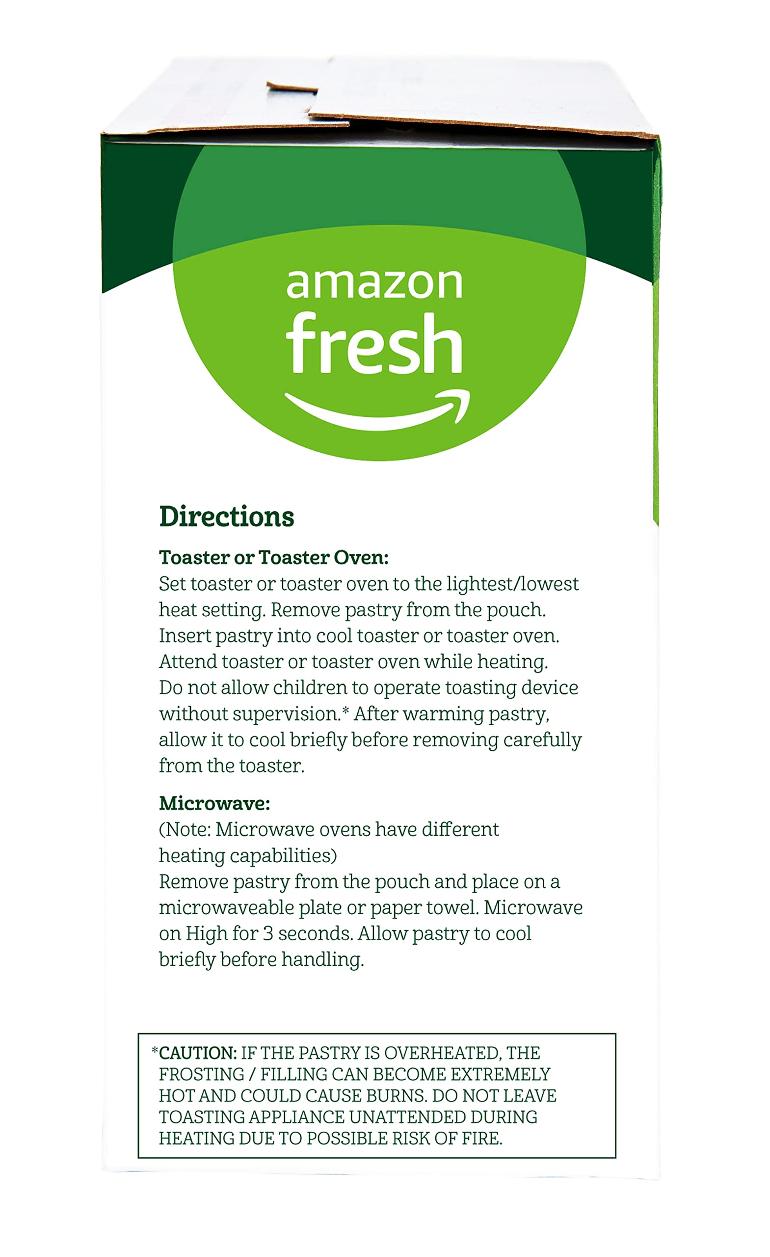 Amazon Fresh cherry toaster pastries 12-count box for a warm, satisfying morning treat.