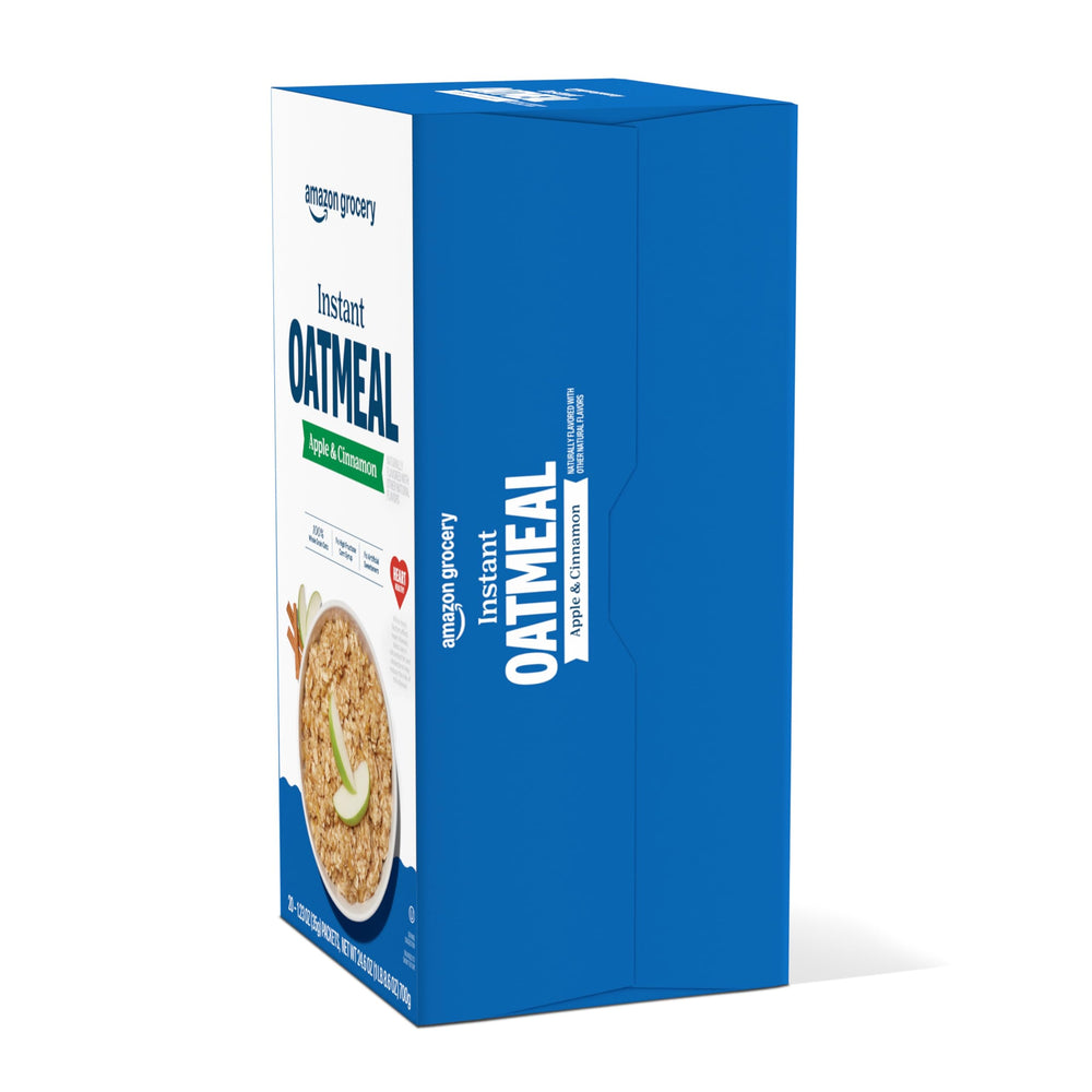 Amazon Grocery Apple & Cinnamon Instant Oatmeal scene in a cozy kitchen for a simple start