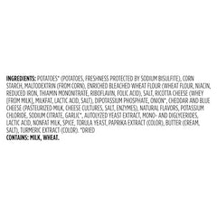 Amazon Grocery Au Gratin Potatoes ingredients label, includes milk and wheat.